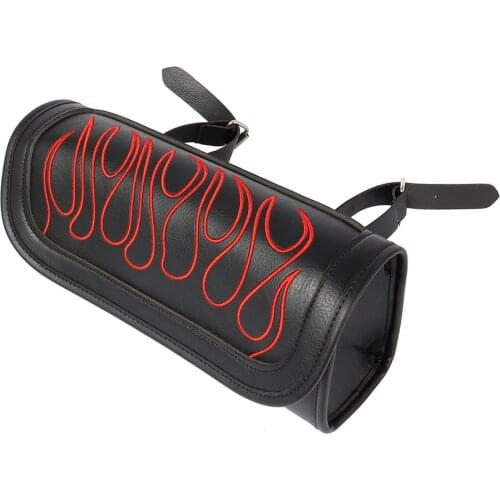 Motorcycle Bag Saddlebags PU Leather Front Fork Tail Tool Bag Luggage For Harley Chopper Bobber Cruiser Sportster XL 883 1200