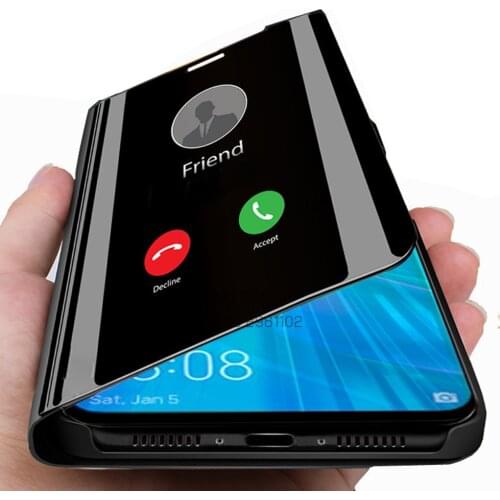 Smart mirror filp case for xiaomi redmi note 8t clear view back phone cover on xiomi redmi note 8 t t8 note8t coque capa fundas