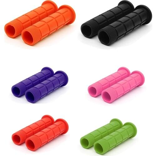 Bike handlebar grip Rubber MTB BMX Road Cycling Handlebars Lock-on Mushroom End Handles, Black