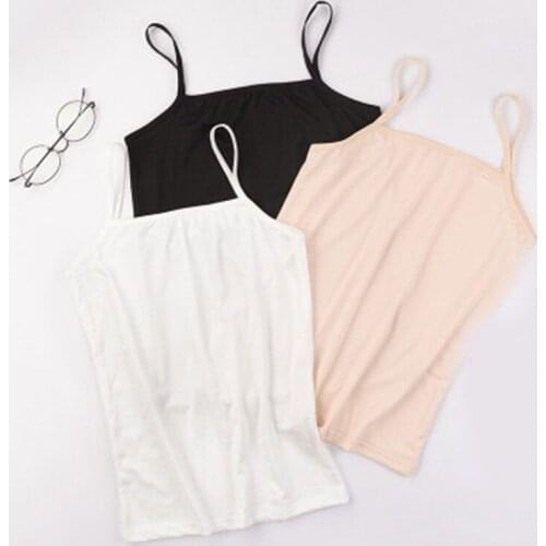 Womens Basic Cami Tank Top Spaghetti Strap Slim Fit Summer Camisole Top Shirt LL@17