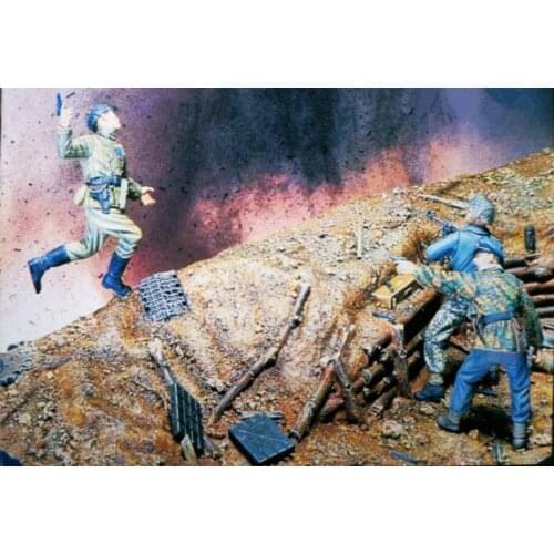 1:35 Resin Figure Model Kit Unassambled Unpainted//1079(3 figures WITH BASE)