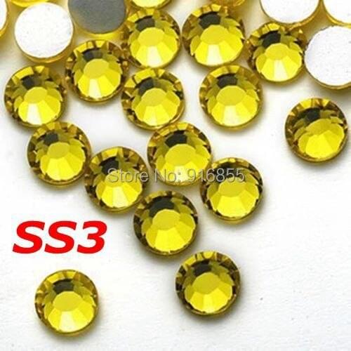 1440pcs/bag SS3(1.3-1.5mm)Color Rhinestones for Nail Art,Flat Back Non Hotfix Glue on Nail Art Rhinestones Free shipping