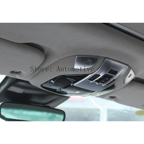 ABS Chrome Front Reading Light Lamp Cover Trim Stickers Accessory For Maserati Levante Quattroporte 2017 Car-Styling Set of 3pcs