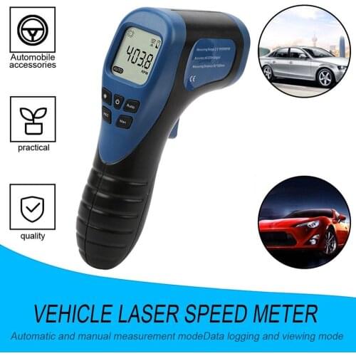 Car Exclusive Non-Contact RPM Meter Motor Speed Gauge Gun Style Surface Speed Tach Meter Speedometer Battery Not Included