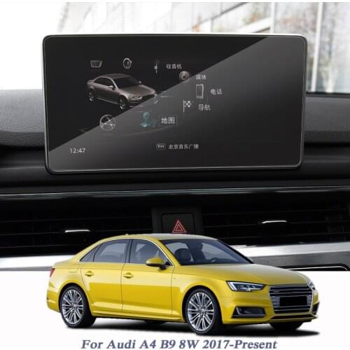 Car Styling GPS Navigation Glass Dashboard Screen TPU Protective Film For Audi A4 B9 8W 2017-Present Sticker Auto Accessories