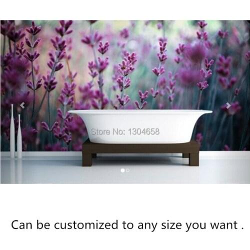 Free shipping custom- modern 3D mural Hazy Purple Lavender Mural sofa bedroom TV backdrop wallpaper