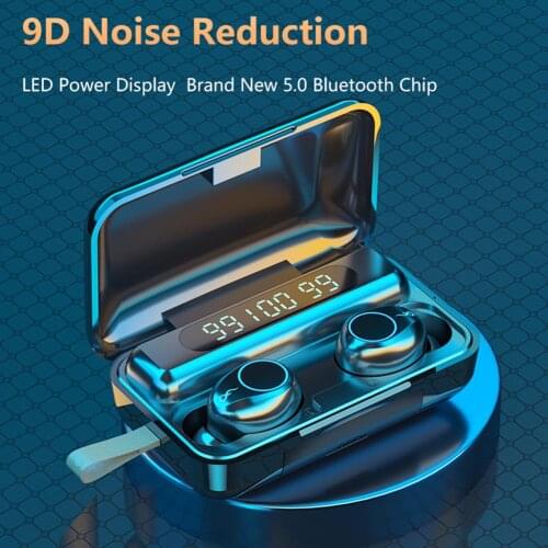 F9-30 Wireless Headset Mini Comforatble Bluetooth In-ear Earphones Binaural Headphone 9D Noise Reduction With HD LED Display