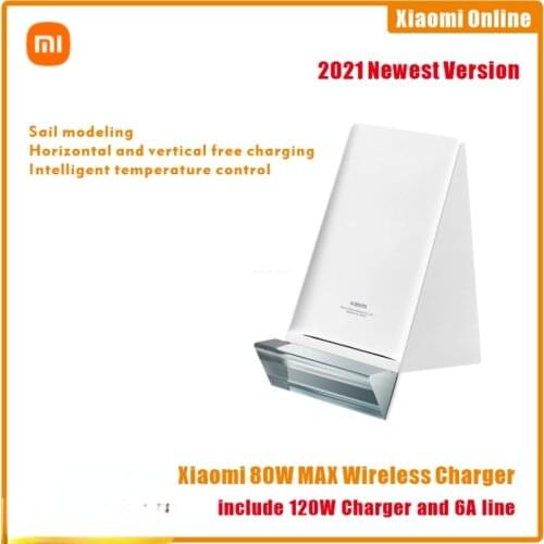 Xiaomi 80W MAX Wireless Charger Stand Smart Temperature Control Vertical Charging Base Cable Fast Charge For Smart Xiaomi 11 pro