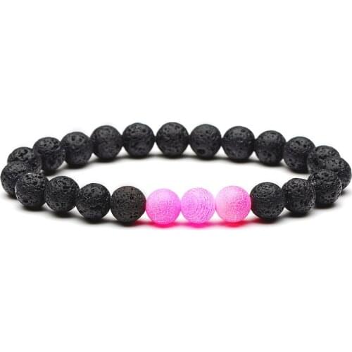 8mm Lava Stone Aromatherapy Essential Oil Diffuser Bracelet Lava Stone Is Mixed With Weathered Agate Bracelet Jewelry