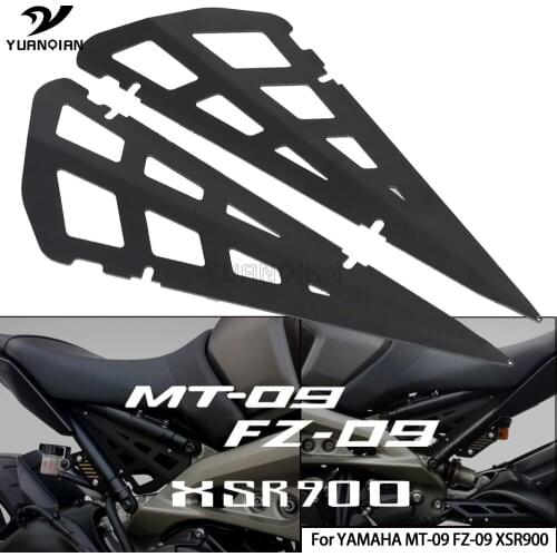 Black FRAME SIDE CARTERS For YAMAHA XSR 900 XSR900 MT09 FZ09 MT-09 FZ-09 Abarth 2017-2021 2018 2019 2020 Motorcycle Accessories