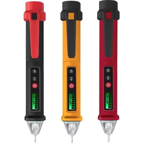T3EC Digital Voltage Detector 12-1000V AC/DC Non-Contact Electric Test Pencil VC1010
