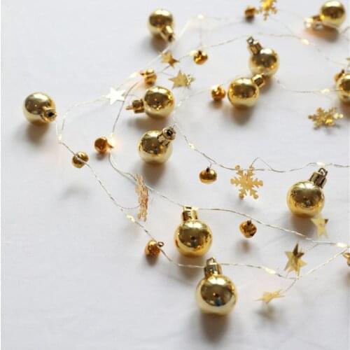 Decoration For Xmas Tree 20 LED Light String Twinkle Garlands Battery Powered Christmas Lamp Holiday Party Wedding Decorat