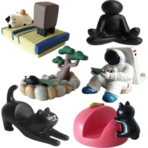 Mobile Phone Holder Stand Tablet Stand Universal Holder For iPhone iPad Xiaomi Desktop Phone Holder desk lovely Resin Crafts