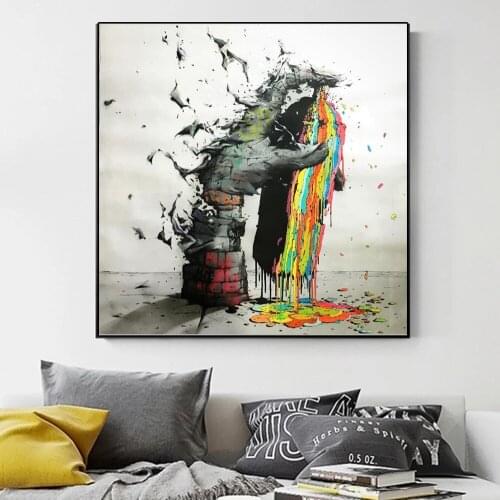 Paint In Hand Modern Graffiti Art Abstract Painting Posters and Print Anime Mural Gifts and Crafts for Artwork Room
