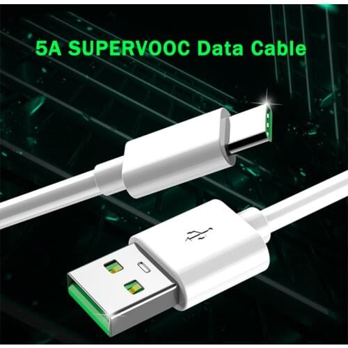 5A super Charge Type C Cable VOOC Flash Fast Charger For OPPO Find X3 X2 Reno 2z 3 4 5 OPPO A52 A72 A53 A33 2020 Realme 7 6 Pro