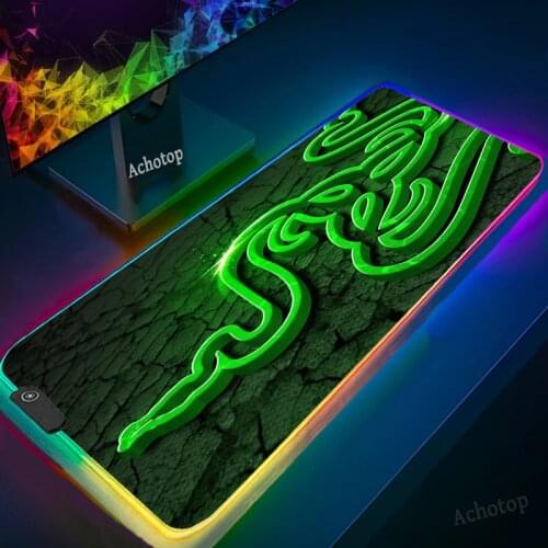 Razer RGB Mouse Pad Gaming Mouse Pad PC Gamer Computer Large Mousepad Backlit XXL Mouse Pads Carpet 900x400 Desk Mat XL For CS