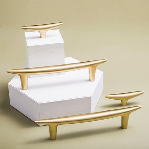 Nordic style brass handle wardrobe cupboard cabinet door handle wardrobe drawer handmade golden handle