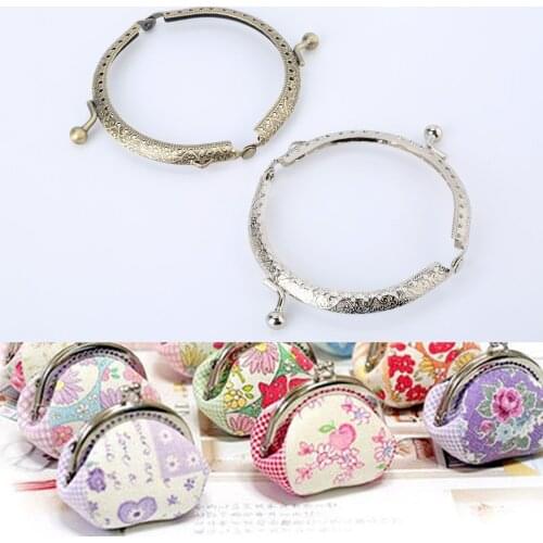 5/10/20pcs Metal Purse Frame 8.5cm Handmade Fabric DIY The Mouth Gold Package Coin Purs Kiss Clasp Lock