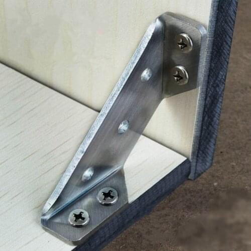 Retail 4pcs Multifunctional Stainless Steel Angle Code Right Angle Fixed Bracket Furniture Wood Board Angle Hardware Accessories