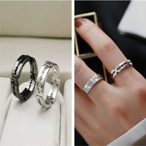 Yungqi Punk Design Blade Ring Personality Hiphop Mens Razor Blade Tool Ring for Women and Men Finger Geometric Jewelry Gifts