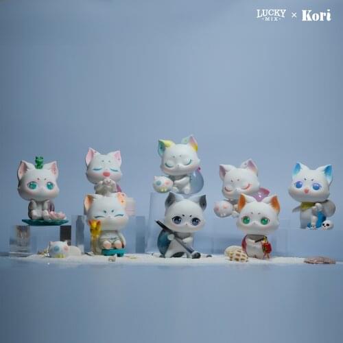 Original Blind Box Kori Little Fox Luminous Series Anime Guess Bag Action Figure Cartoon Character Model Toys Collection Gift