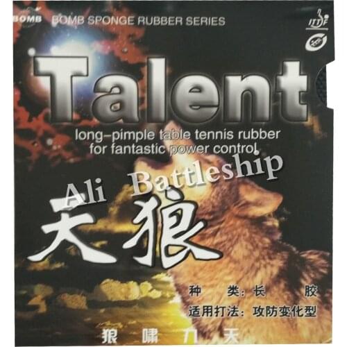 Original 2 pieces of Bomb Talent Tension Economical long pips-out table tennis pingpong rubber with sponge