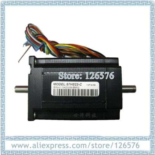 Original Leadshine Double shaft NEMA23 2 phase hybrid step motor 57HS22-C 2.2N.m 4.0A CNC stepper Motor