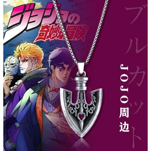 Anime JOJOS BIZARRE ADVENTURE Necklaces KILLER QUEEN Higashikata Josuke Jewelry Ketting Pendant Necklace For Fans cosplay suits