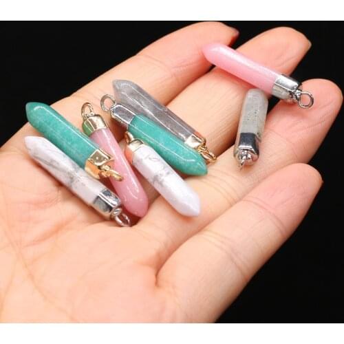 Natural Stone Pendant Reiki Heal Amethysts Agates Crystal Charms Pendant for Jewelry Making DIY Necklace accessories