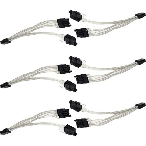 6 Pin to 2 x 8 Pin (6+2) PCIe Adapter Power Splitter Power Extension Cable PCI Express Splitter Cable 9 Inches (6 Pack)