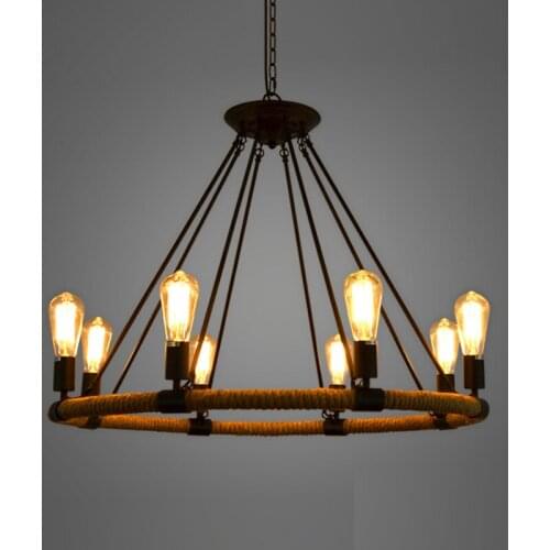 Retro Pendant Lights American Country Rustic Style Living Room Pendant Lamps Cafe Coffee Restaurant Bar decoration