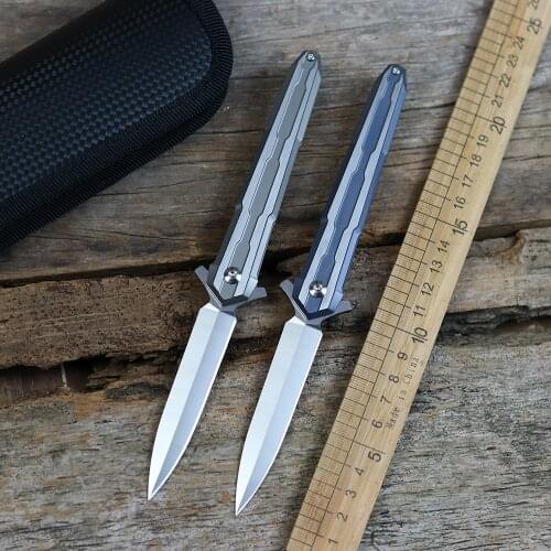 New type Wushuang folding sword M390 blade TC4 titanium alloy handle hunting tactics camping multifunctional fruit EDC knife