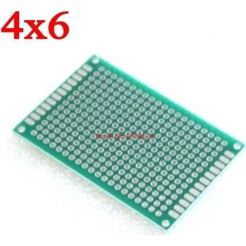 SUQ 10pcs/lot 4x6 cm double Side Copper prototype pcb 4*6 panel Universal Board for Arduino Dropshipping