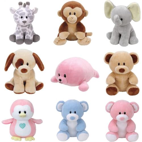 Ty Beanie BABY Series 6" 15 cm Bear Seal Penguin Koala Dog Cute Plush Doll Toys Embroidered Soft Stuffed animal Kids Gift