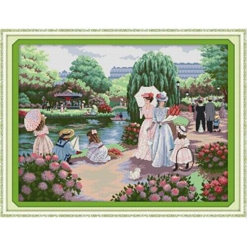 Outing People Cotton Needlework,Cross stitch,Sets For Embroidery kits, Printed Patterns Counted Cross-Stitching,DIY Handmade