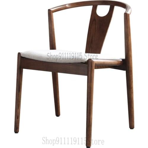Japanese Designer Dining Chair Nordic Solid Wood Chair Mark Back Leisure Chair New Chinese Style Chair