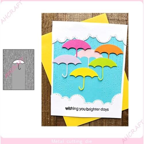 Umbrella Fackground Frame Metal Cutting Dies for DIY Scrapbooking Photo Album Decorative Embossing PaperCard Crafts Die2021