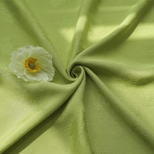 Green Jacquard Rayon Fabric For Clothing Dress Green 30D Rayon Jacquard Fabric For Clothing And Home Decoration By The Meter