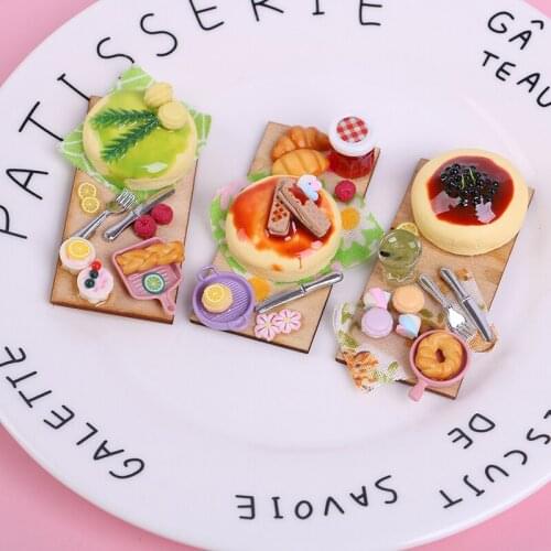 1/12 Mini Cheesecake Simulation Doll House Play Food for Doll Kitchen Toys Dollhouse Miniature food