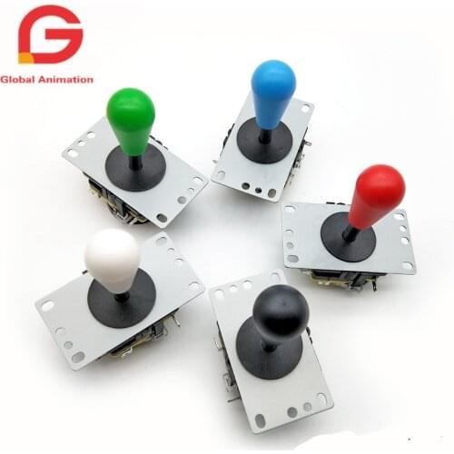2 PCS Copy Sanwa 8Way Joystick With Micro Switch For DIY Arcade Game Machine High Quality Multi Color Red Green Blue White Black