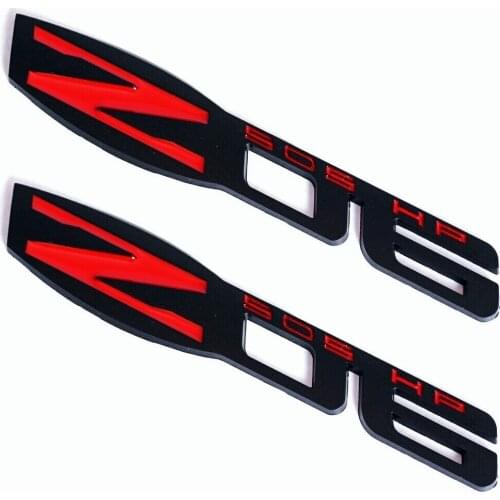 2x Z06 3D Metal Emblem Body Fender Rear Trunk Badge Sticker for Chevy Corvette