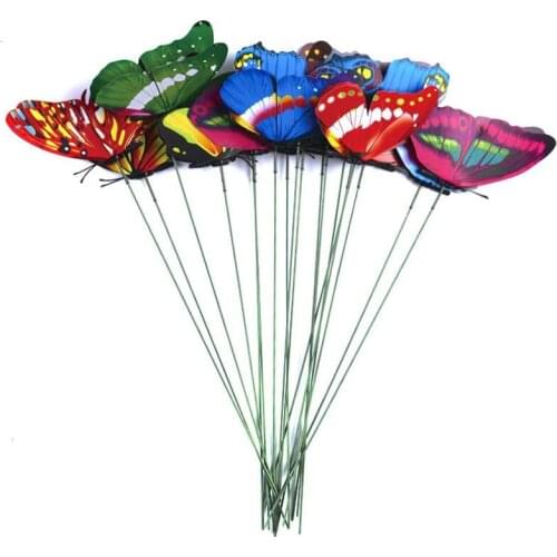 5 Pcs 3d Colorful Butterfly Stakes Butterfly Flower Pots Decoration Home improvement With Pile Garden Supplies Outdoor Decor