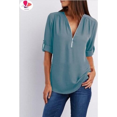 Blouses With Sleeves Apipee China