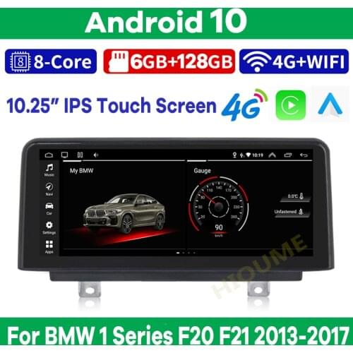 10.25" 8Core CPU 8G RAM Android 10 Car Multimedia Player GPS Navigation Radio for BMW 1 Series F20 F21 2013-2017 IPS Screen
