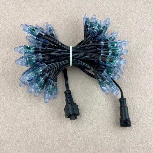 FREE SHIPPING/1000pcs 50ct/4 inches/DC12V WS2811/regulated bullet led pixel nodes,18awg all BLACK wire;IP68;13.5mm/xConnect