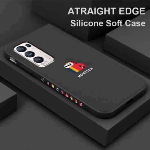 For OPPO Find X3 Neo Cases Original Fashion Liquid Silicone Shockproof Soft Shell Cover Cartoon Phone Case