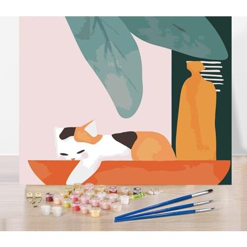 DIY Digital Oil painting Paint By Number Package Cartoon Children hand drawing Home decoration Environmental protection pigment