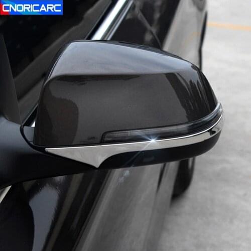 Stainless Steel Car Rearview Mirror Frame Decoration Strips Sequins Trim For BMW 5 7 Series F10 F01 Auto Exterior Stickers
