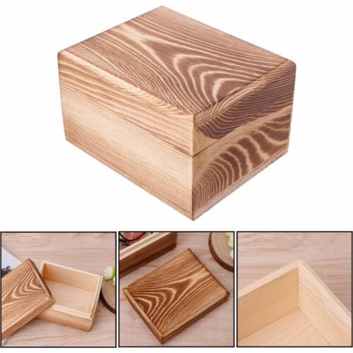 1Pc Handmade Wooden Box With Lid Storage Case Home Crafts Sundries Organizer Jewerally Storage Box 2 types C42