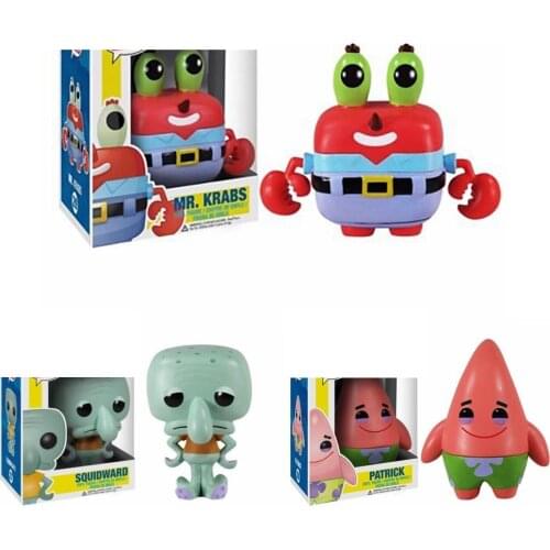 POP SQUIDWARD PATRICK Mr. Krabs PVC Action Figure Collectible Model Toys for Chlidren Birthday Gift Car Decoration